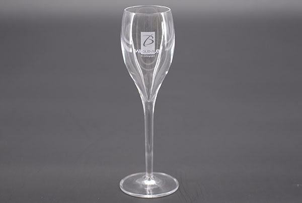 marquage laser haute precision verre flute champagne logo ville