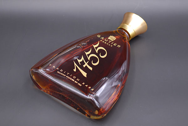 sablage peinture verre logo bouteille cognac gautier